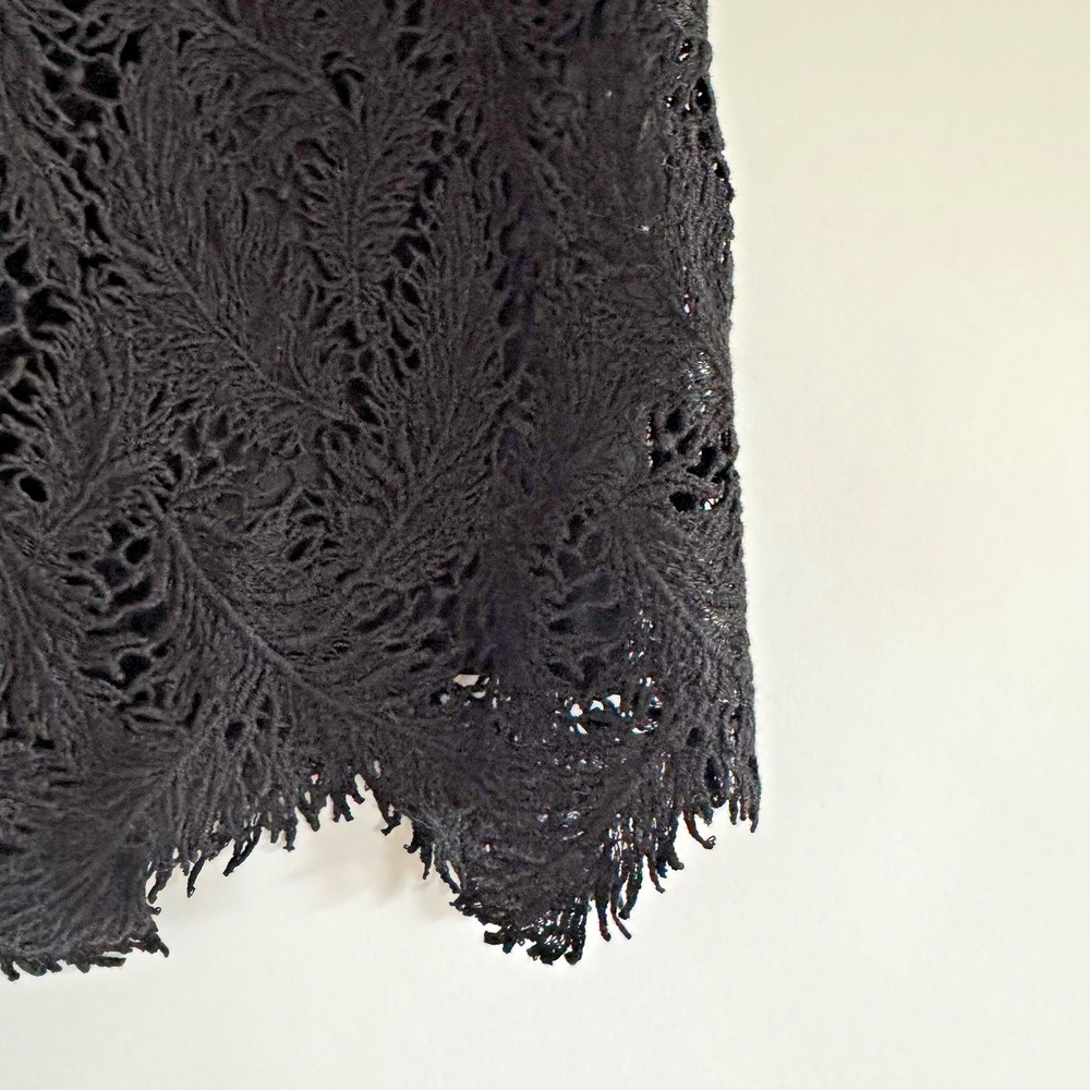 Emilio Pucci Black Lace Mini Skirt US 12 IT 46 Made Italy Designer Chic Luxury